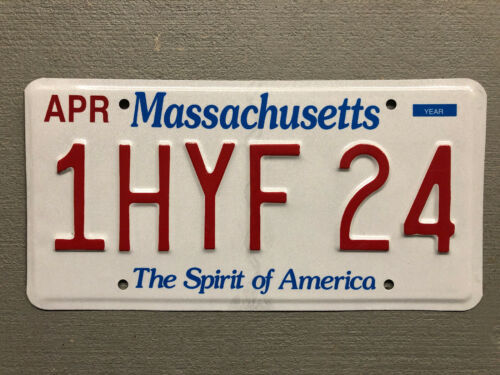Massachusetts License Plate Spirit Of America Random Letters/numbers Good/fair