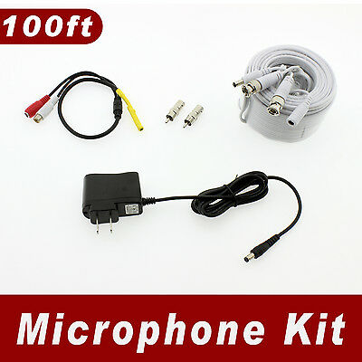 [100ft Length] Microphone Kit For Swann Surveillance Security System